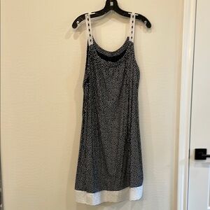 Elegant Black and White Polka Dot house dress